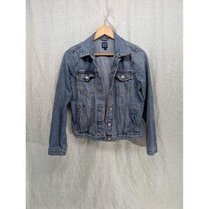 Gap Womens size small - Medium Wash Long Sleeve Button Up Cotton Denim